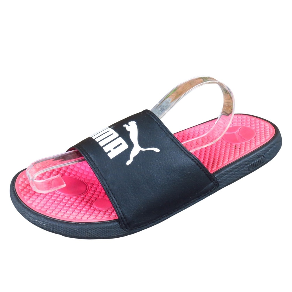 Puma Cool Cat Men Sandal Size 7 Casual‎ Athletic Slide Black Pink Synthetic